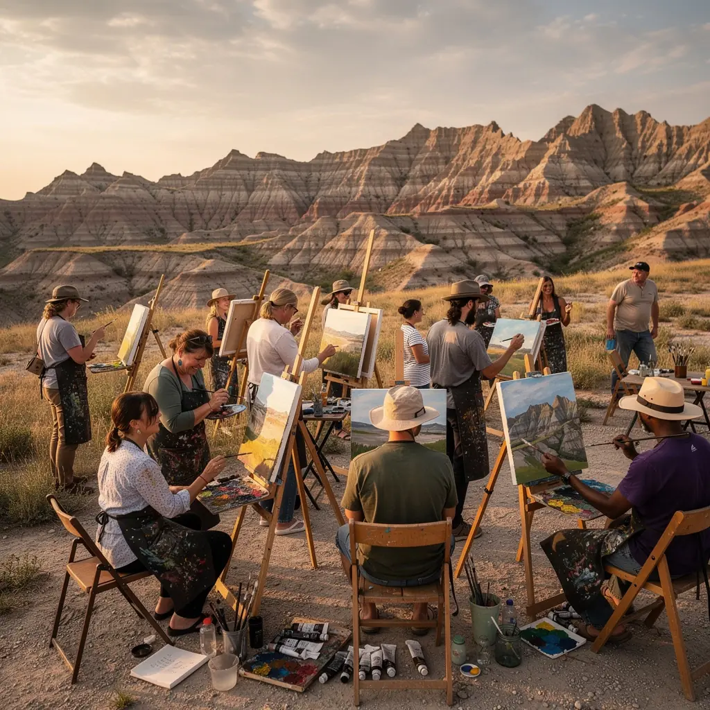 Люди, наслаждающиеся пешими прогулками по живописным тропам черных холмов.