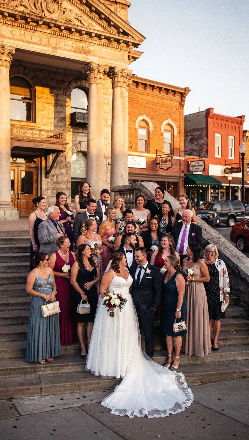 Закат над горным хребтом, создающий живописный фон для памятников.