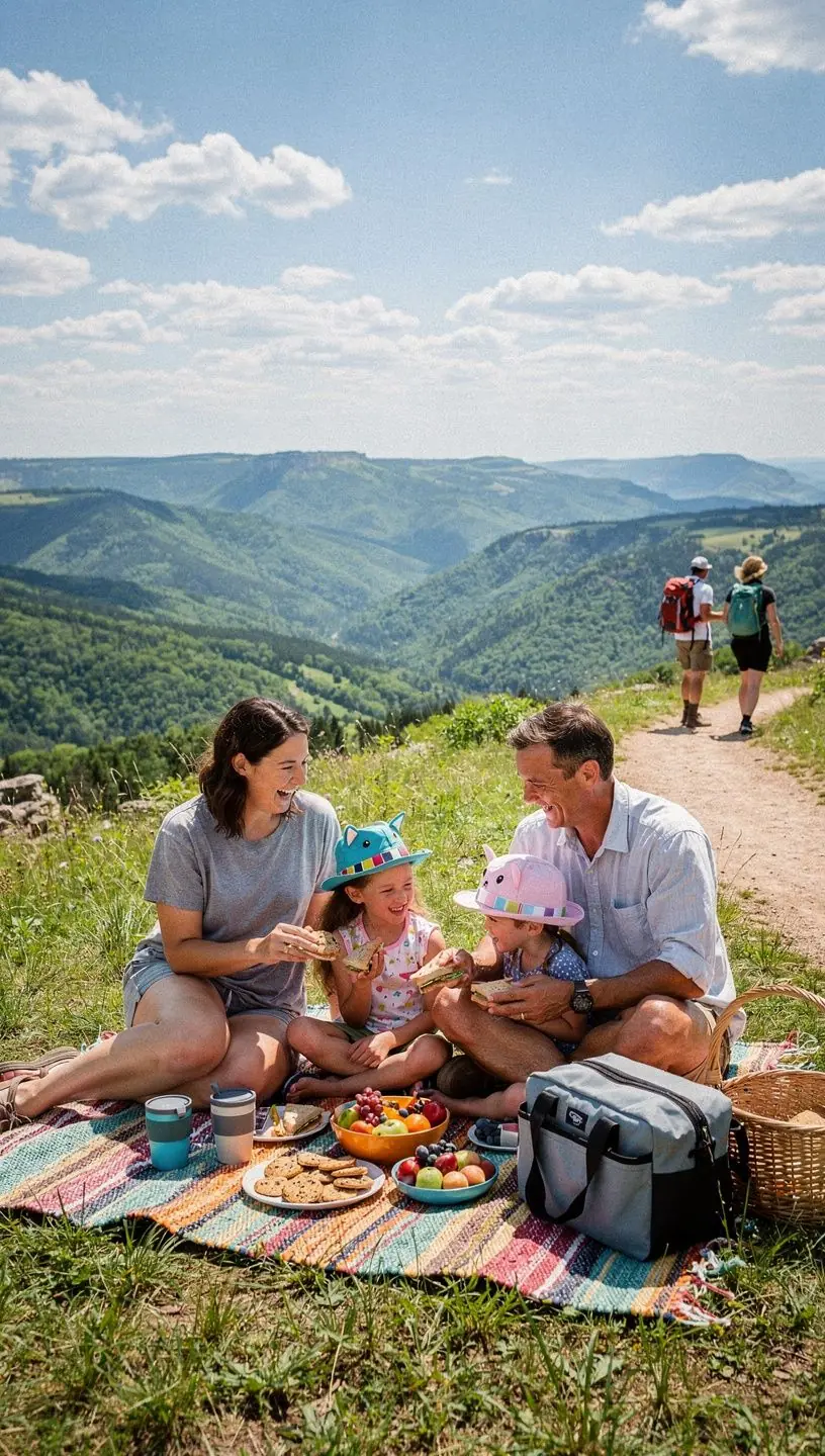 Живописный пейзаж Черных холмов с зелеными лесами и горными вершинами.